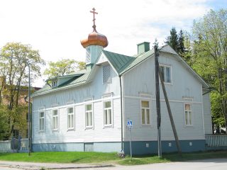Pyhien Simeonin ja Hannan rukoushuone, tsasouna, sijaitsee Katariinankadun ja Pormestarinkadun kulmassa.