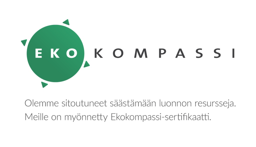 Kokkolan Matkailulle on myönnetty Ekokompassi-sertifikaatti. Olemme sitoutuneet säästämään luonnon resursseja.