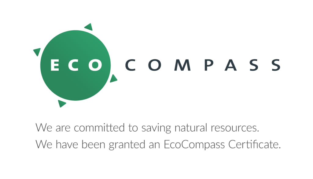 We are committed to saving natural resources. We have been granted an EcoCompass Certificate.